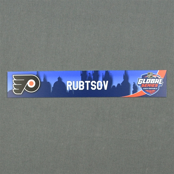 German Rubtsov - 2019 NHL Global Series Locker Room Nameplate Game-Issued