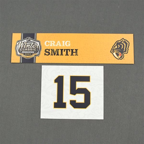 Craig Smith- 2020 NHL Winter Classic - Game-Used Name & Number Plate