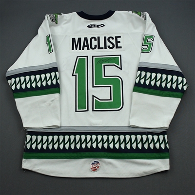 Cam Maclise - Florida Everblades - Game-Worn - White - Autographed Jersey - 2019-20 Season 
