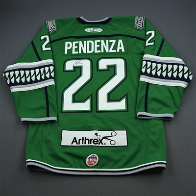 Joe Pendenza - Florida Everblades - Game-Worn - Green - Autographed Jersey - 2019-20 Season 