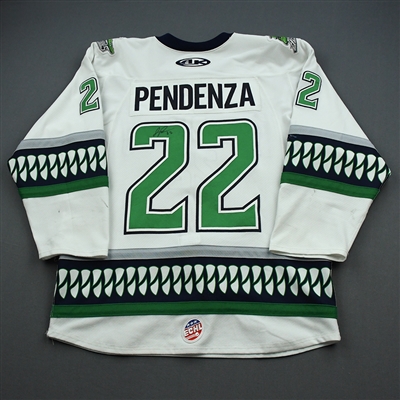 Joe Pendenza - Florida Everblades - Game-Worn - White - Autographed Jersey - 2019-20 Season 