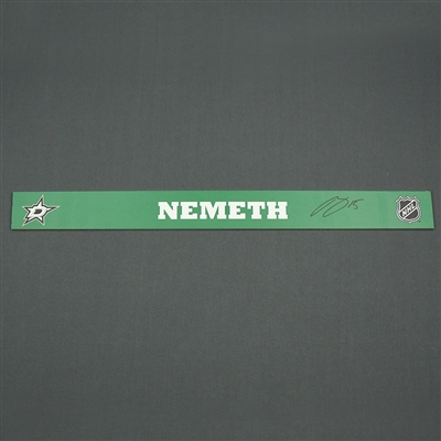 Patrik Nemeth - Dallas Stars - Autographed Name Plate