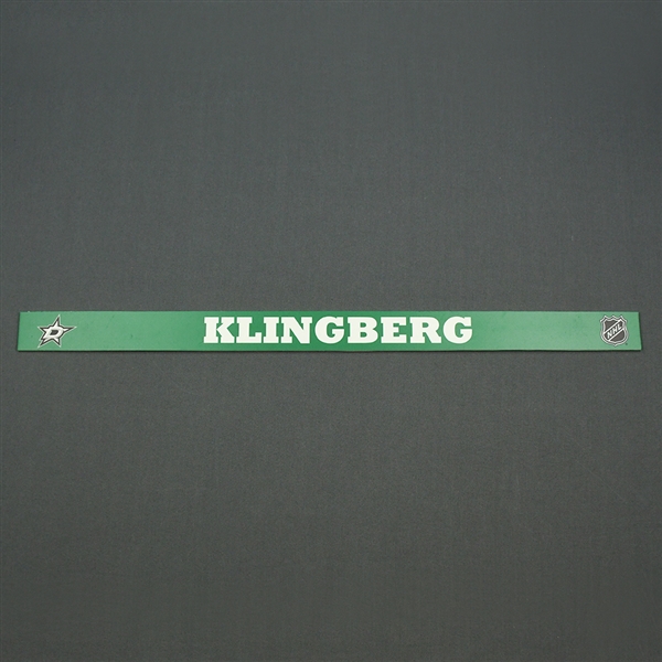 John Klingberg - Dallas Stars - Name Plate