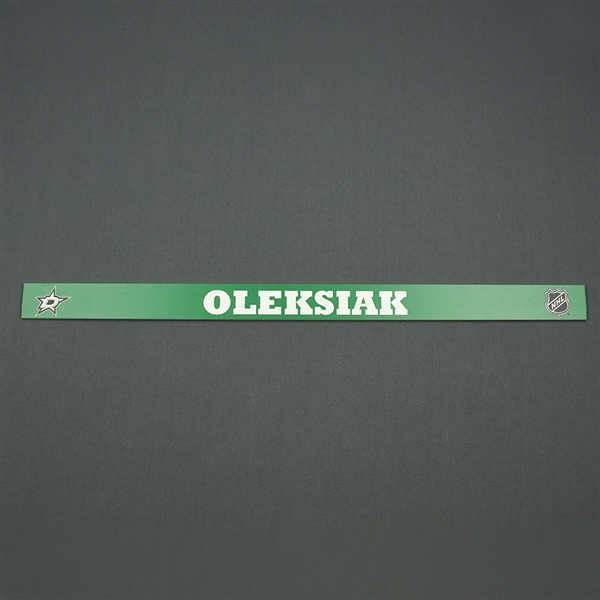 Jamie Oleksiak - Dallas Stars - Name Plate