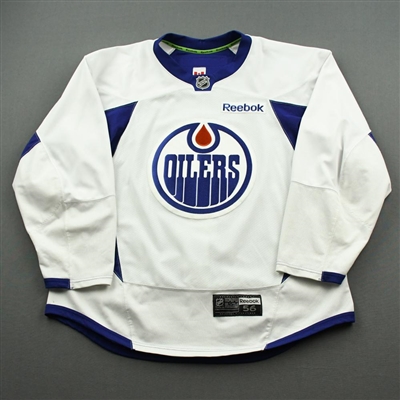 Ryan Nugent-Hopkins - 2013-14 - Edmonton Oilers - White Practice Jersey