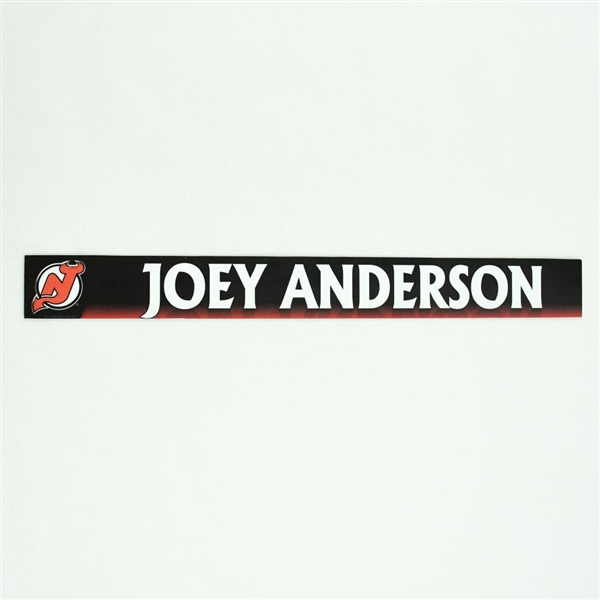 Joey Anderson - New Jersey Devils Locker Room Nameplate  