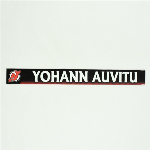 Yohann Auvitu - New Jersey Devils Locker Room Nameplate  