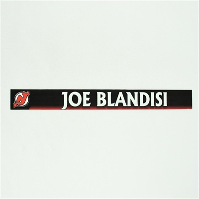 Joseph Blandisi - New Jersey Devils Locker Room Nameplate  