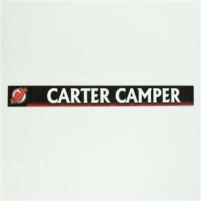 Carter Camper - New Jersey Devils Locker Room Nameplate  