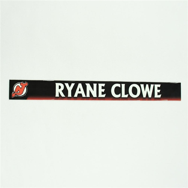 Ryane Clowe - New Jersey Devils Locker Room Nameplate  