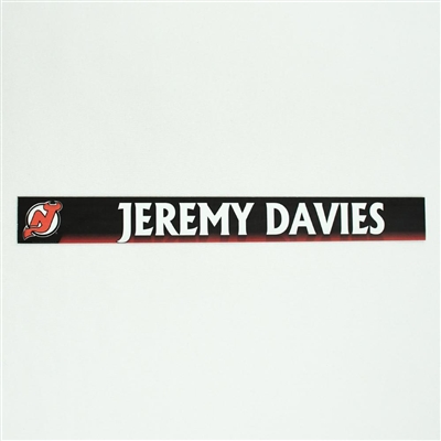 Jeremy Davis - New Jersey Devils Locker Room Nameplate  