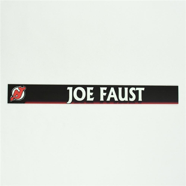 Joe Faust - New Jersey Devils Locker Room Nameplate  