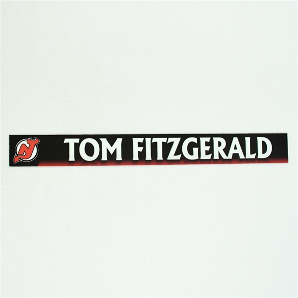 Tom Fitzgerald - New Jersey Devils Locker Room Nameplate  