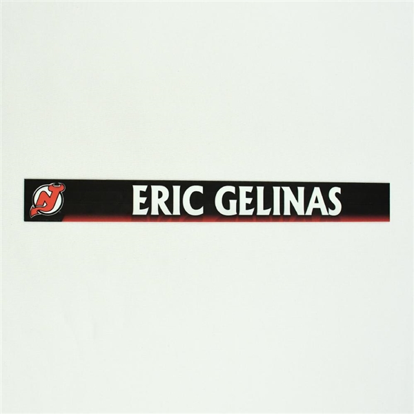 Eric Gelinas - New Jersey Devils Locker Room Nameplate  