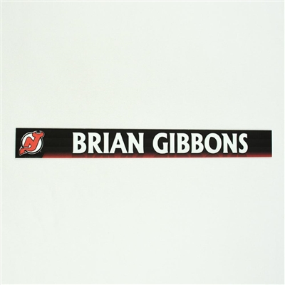 Brian Gibbons - New Jersey Devils Locker Room Nameplate  