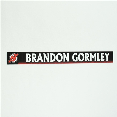 Brandon Gormley - New Jersey Devils Locker Room Nameplate  