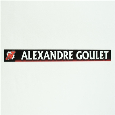 Alexandre Goulet - New Jersey Devils Locker Room Nameplate  