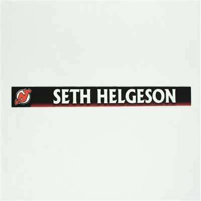 Seth Helgeson - New Jersey Devils Locker Room Nameplate  