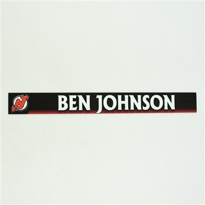 Ben Johnson - New Jersey Devils Locker Room Nameplate  