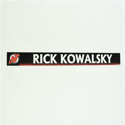 Rick Kowalsky - New Jersey Devils Locker Room Nameplate  