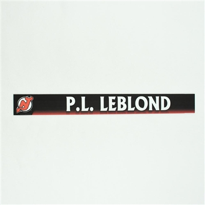 P.L. Leblond - New Jersey Devils Locker Room Nameplate  