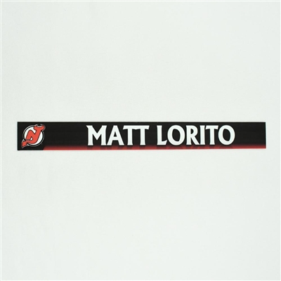 Matt Lorito - New Jersey Devils Locker Room Nameplate  