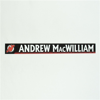 Andrew MacWilliam - New Jersey Devils Locker Room Nameplate  