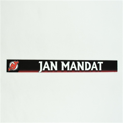Jan Mandat - New Jersey Devils Locker Room Nameplate  