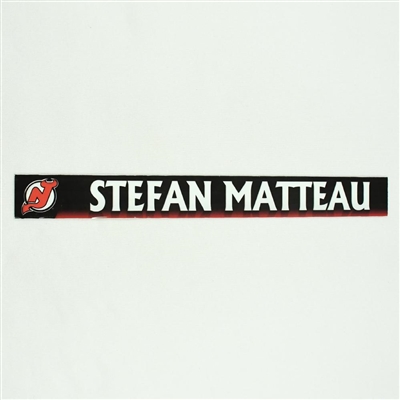 Stefan Matteau - New Jersey Devils Locker Room Nameplate  