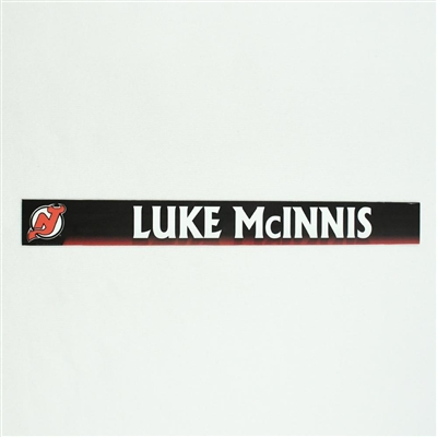 Luke McInnis - New Jersey Devils Locker Room Nameplate  