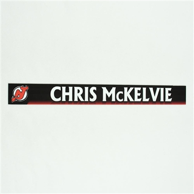 Chris McKelvie - New Jersey Devils Locker Room Nameplate  