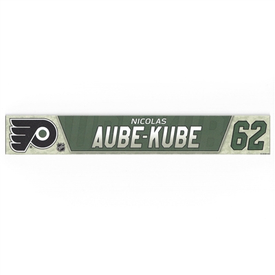 Nicolas Aube-Kubel - Philadelphia Flyers - Military Locker Room Nameplate - Nov. 10, 2018 