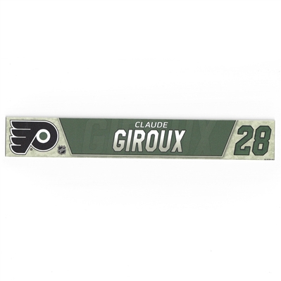 Claude Giroux - Philadelphia Flyers - Military Locker Room Nameplate - Nov. 10, 2018
