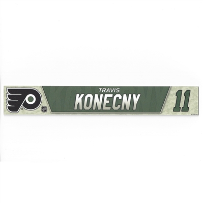 Travis Konecny - Philadelphia Flyers - Military Locker Room Nameplate - Nov. 10, 2018