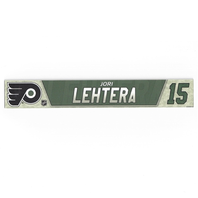 Jori Lehtera - Philadelphia Flyers - Military Locker Room Nameplate - Nov. 10, 2018