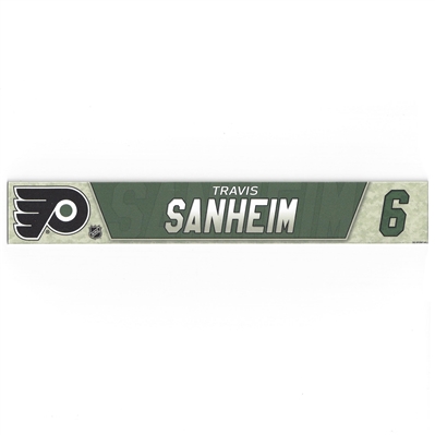 Travis Sanheim - Philadelphia Flyers - Military Locker Room Nameplate - Nov. 10, 2018