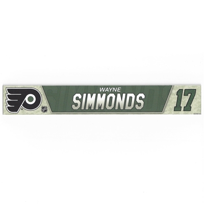 Wayne Simmonds - Philadelphia Flyers - Military Locker Room Nameplate - Nov. 10, 2018