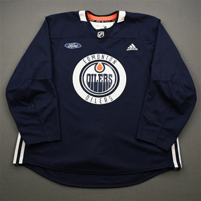 Milan Lucic - 2018-19 - Edmonton Oilers - Navy Practice Jersey w/ Ford Patch