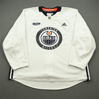 Ty Rattie - 2018-19 - Edmonton Oilers - White Practice Jersey w/ Ford Patch