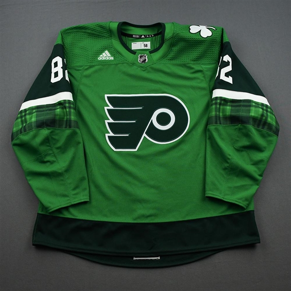 Connor Bunnaman - St. Patricks Day Warm-Up Issued Autographed Jersey 
