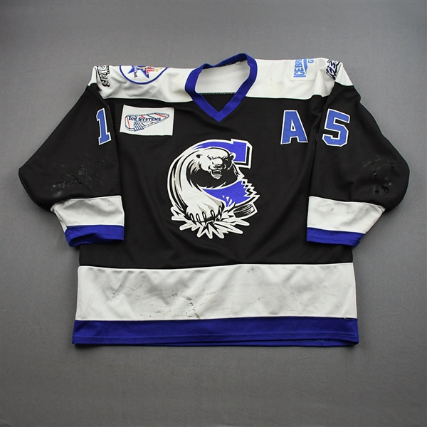 Denny Felsner - Chesapeake Icebreakers - Game-Worn Jersey w/A - 1997-98 ECHL Season