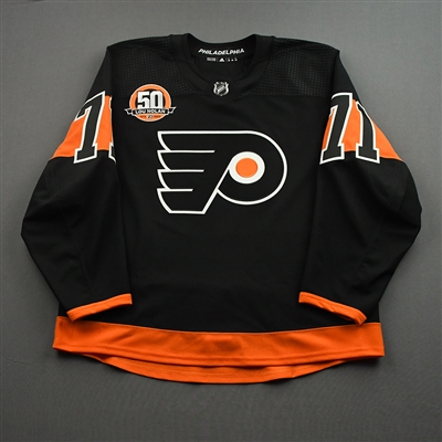 Max Willman - Game-Issued Third Jersey w/ Lou Nolan 50 Years Patch - April 9, 2022