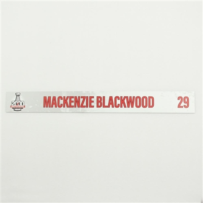 MacKenzie Blackwood - 2000 Stanley Cup 20th Anniversary Locker Room Nameplate