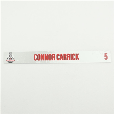 Connor Carrick - 2000 Stanley Cup 20th Anniversary Locker Room Nameplate