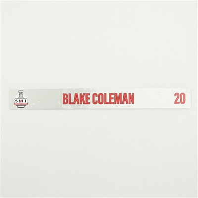 Blake Coleman - 2000 Stanley Cup 20th Anniversary Locker Room Nameplate
