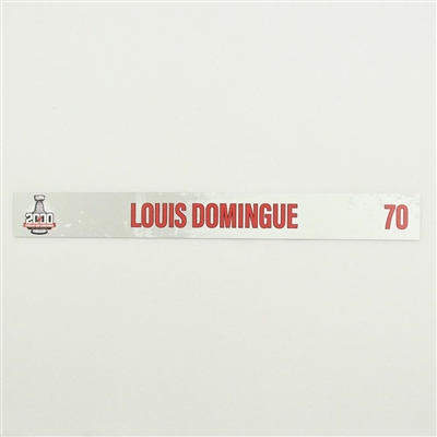 Louis Domingue - 2000 Stanley Cup 20th Anniversary Locker Room Nameplate