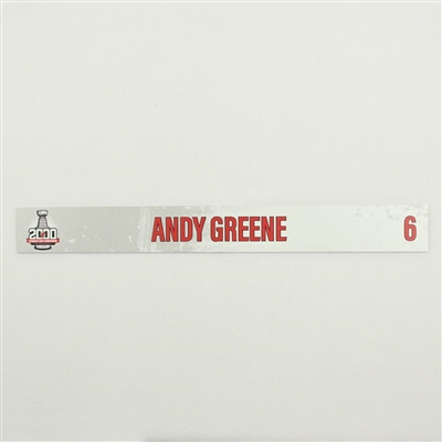 Andy Greene - 2000 Stanley Cup 20th Anniversary Locker Room Nameplate