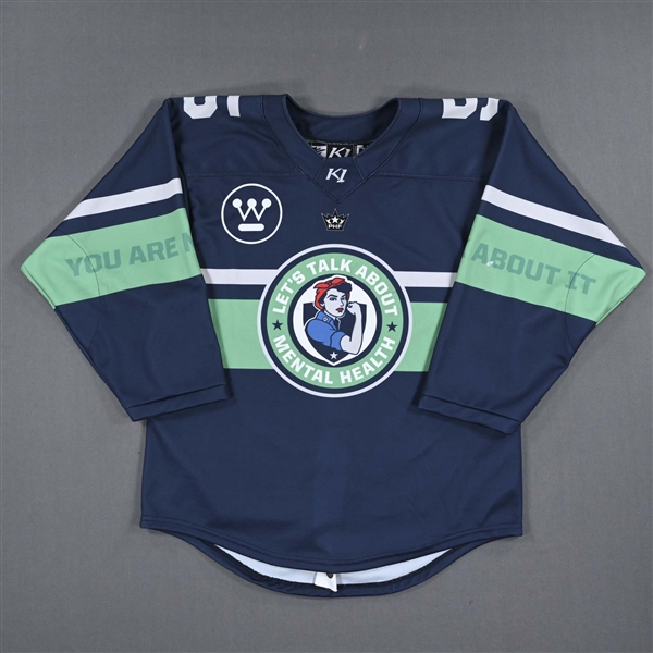 Anna Kilponen - Game-Worn Mental Health Awareness Autographed Jersey - Worn January 14 and 15, 2023
