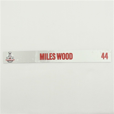 Miles Wood - 2000 Stanley Cup 20th Anniversary Locker Room Nameplate