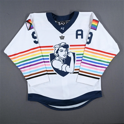 Kaycie Anderson - Game-Worn Autographed Pride Jersey w/A - Worn March 10-11, 2023 vs. Buffalo Beauts